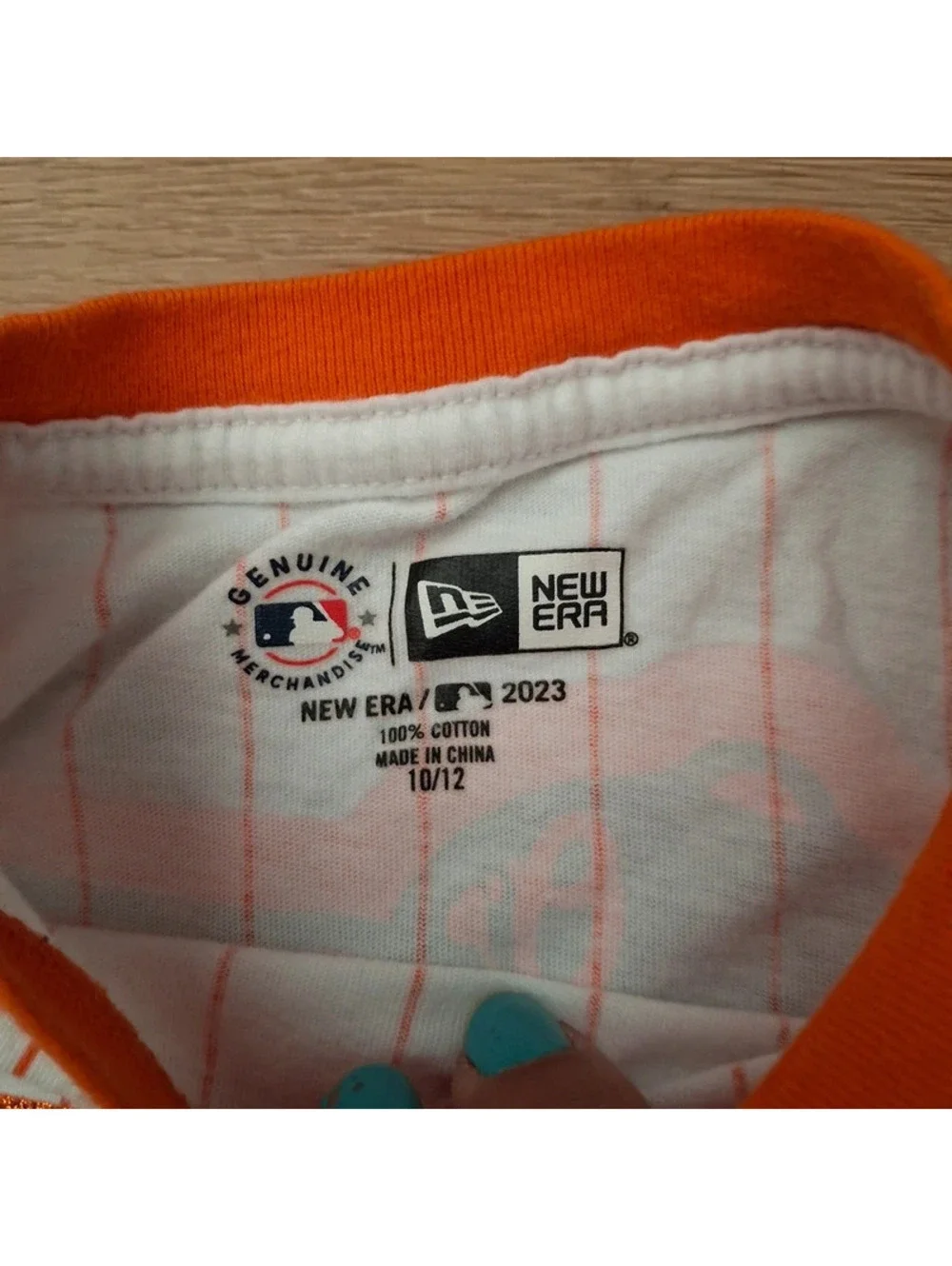 Baseball season! New Era Girls Size 10/12 Baltimore Orioles Pinstripe Tee